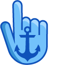 Anchor on Light Blue Background cursor