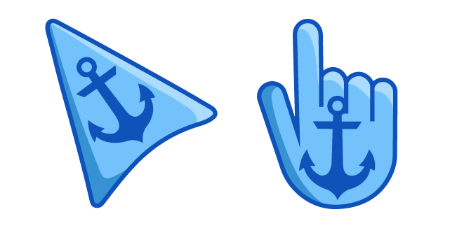Anchor on Light Blue Background