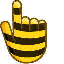 Black and Yellow Bee cursor