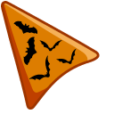 Black Bats on an Orange Background pointer