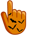 Black Bats on an Orange Background cursor