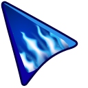 Blue Flame on Blue Background pointer