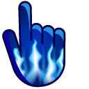 Blue Flame on Blue Background cursor