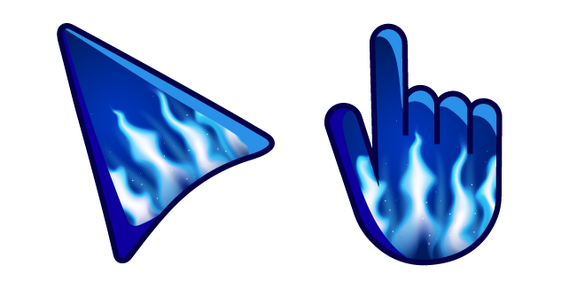Blue Flame on Blue Background
