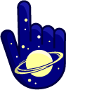 Blue Space and Yellow Planets cursor