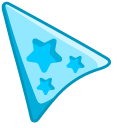 Blue Stars on Light Blue Background pointer