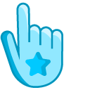 Blue Stars on Light Blue Background cursor