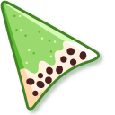 Bubble Tea on Green Background pointer
