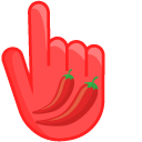 Chili Pepper on Red Background cursor