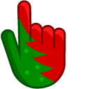 Christmas Green and Red cursor