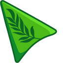 Dark Green Leaves on Spring Green Background pointer