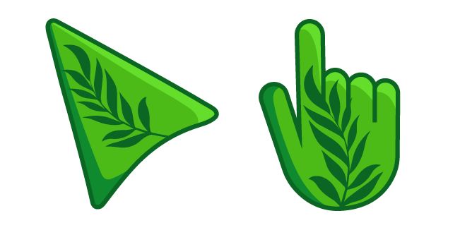 Dark Green Leaves on Spring Green Background