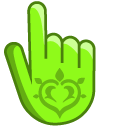 Genshin Impact Dendro on Green Background cursor