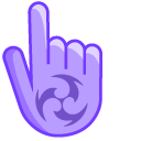 Genshin Impact Electro on Purple Background cursor