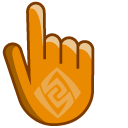 Genshin Impact Geo on Light Brown Background cursor