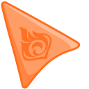 Genshin Impact Pyro on Orange Background pointer