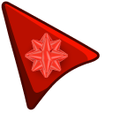 Gift Bow on Red Background pointer