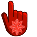 Gift Bow on Red Background cursor