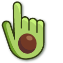 Green Avocado on Green Background cursor
