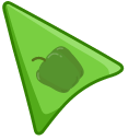 Green Pepper on Green Background pointer