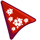 Hawaiian Hibiscus on Red Background pointer