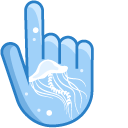 Jellyfish on Blue Background cursor