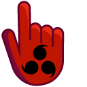 Naruto Cursed Seal of Heaven on Red Background cursor