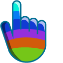 Negative Rainbow cursor