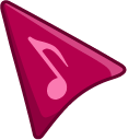 Notes on Crimson Red Background pointer