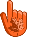 Orange Autumn Leaves on an Orange Background cursor