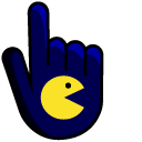 Pac-Man on Dark Blue Background cursor