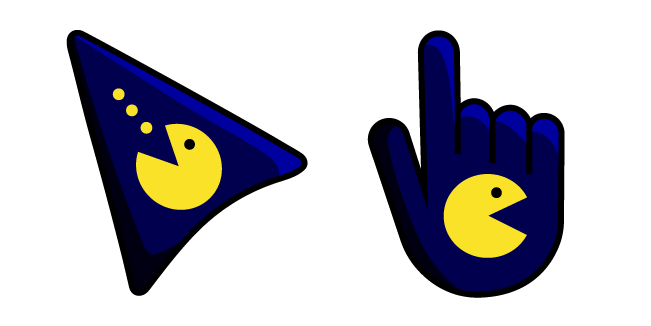 Pac-Man on Dark Blue Background