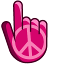 Peace Symbol on Pink Background cursor