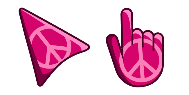 Peace Symbol on Pink Background
