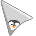 Penguin on Gray Background pointer
