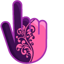 Pink and Purple Floral Pattern cursor