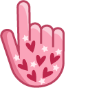 Pink and Red Hearts cursor