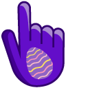 Pink Easter Eggs on Purple Background cursor