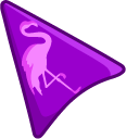 Pink Flamingo on Purple pointer