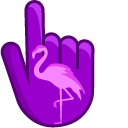 Pink Flamingo on Purple cursor