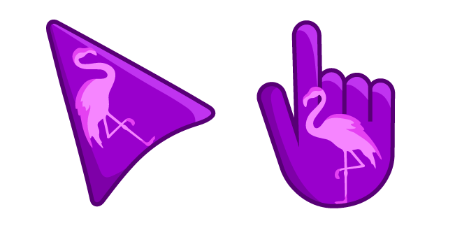 Pink Flamingo on Purple