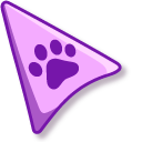 Purple Pet Paws on Pink Violet pointer