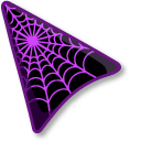 Purple Spider Web on Dark Background pointer