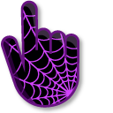 Purple Spider Web on Dark Background cursor