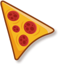 Red and Yellow Pizza pointer