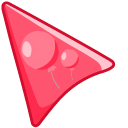 Red Balloon on Red Background pointer