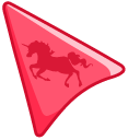 Red Unicorn on Red pointer