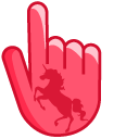 Red Unicorn on Red cursor