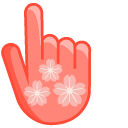 Sakura on Pink Background cursor