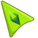 The Sims Plumbob on Green Background pointer